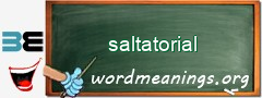WordMeaning blackboard for saltatorial